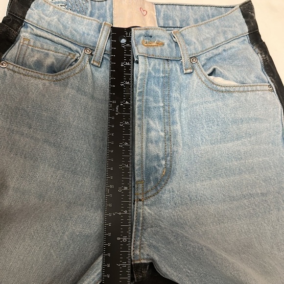 Revice Women’s Two Tone Ex Boyfriend Button Fly Jeans Super High Rise Size 26 - Picture 8 of 11